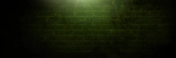 Digital Composite Vignette Light Green Brick Wall Background — Stock Photo, Image