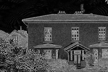 Yard evin dışında karşı ev kroki