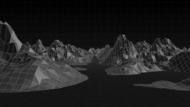 Dağ dijital olarak oluşturulan video