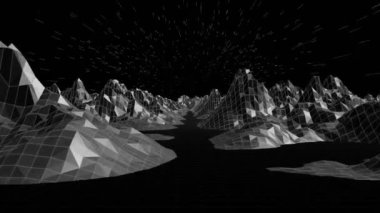 Dağ dijital olarak oluşturulan video 