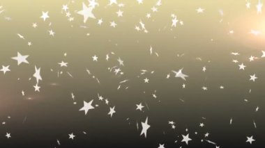 Dijital olarak oluşturulan yıldız parlak arka planı düşüyor