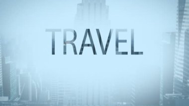 Seyahat kavramının dijital bileşik video