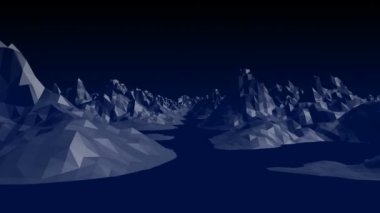 Dağ dijital olarak oluşturulan video