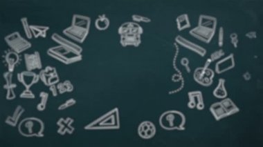 Eğitim sembollerin dijital olarak oluşturulan video 