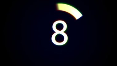 10-0 geri sayım dijital oluşturulan