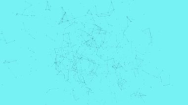 Poligonal noktalar ve çizgiler mavi arka plan karşı bağlanma