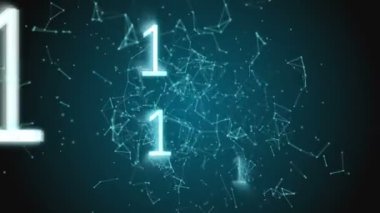 Rakam poligonal bağlayan noktalar ve çizgiler ile dijital olarak oluşturulan