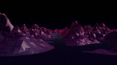 Dağ dijital olarak oluşturulan video 