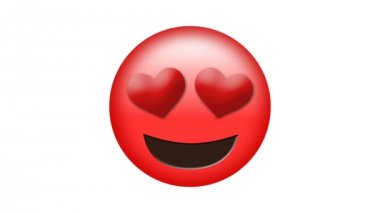 Aşk emoji kavramının dijital oluşturulan video