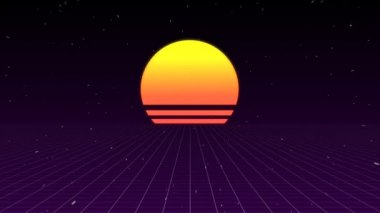 Dijital olarak günbatımı parlak arka plan ile oluşturulan