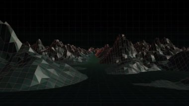 Dağ dijital olarak oluşturulan video 