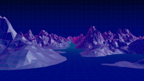 Digitally Generated Video Mountain — Stock Video