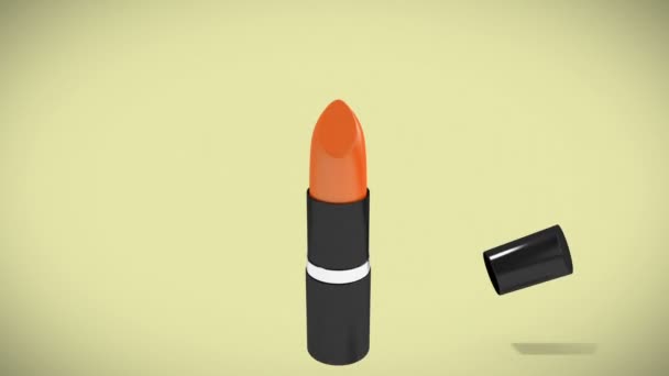 Digital Erzeugtes Video Der Roten Lippenstiftzeichnung — Stockvideo