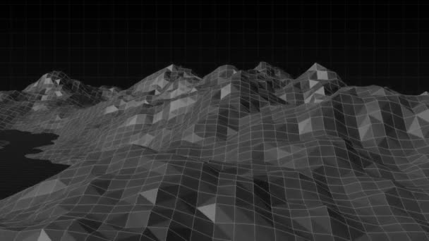 Vídeo Generado Digitalmente Montaña — Vídeo de stock