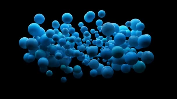 Vídeo Generado Digitalmente Burbujas Azules — Vídeo de stock