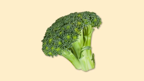 Digitalt Genererade Video Broccoli — Stockvideo