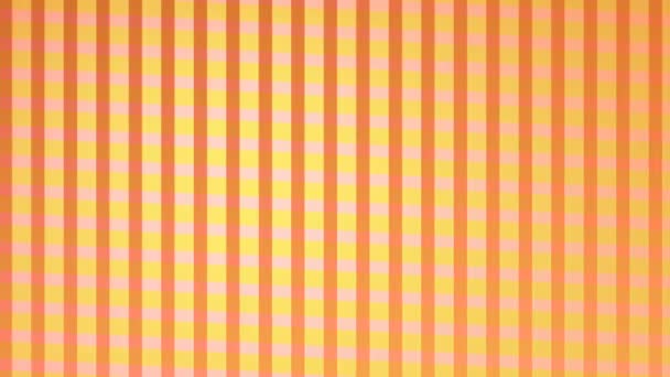 Digital Generated Video Orange Striped Checkered Pattern — Stock Video