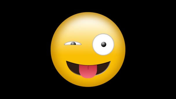 Vídeo Generado Digitalmente Del Concepto Feliz Emoji — Vídeo de stock