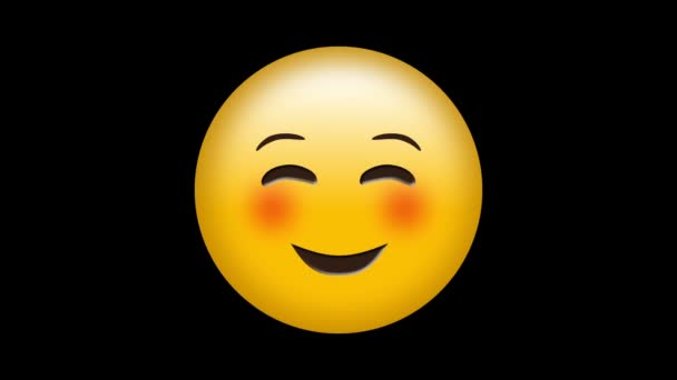 Digitale Gegenereerde Video Van Smiley Emoji Concept — Stockvideo