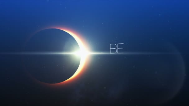 Frase Gerada Digitalmente Seja Mais Aventureiro Eclipse Solar — Vídeo de Stock
