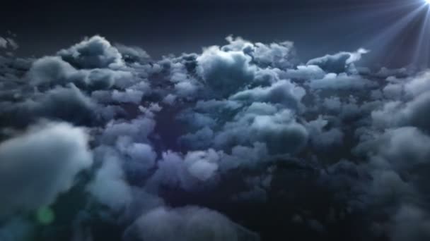 Vídeo Gerado Digitalmente Conceito Céu Nuvem — Vídeo de Stock