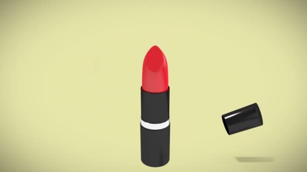 Vidéo Numérique Générée Rouge Lèvres Dessinant Texte Bonne Fête Des — Video