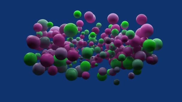 Digitálně Generované Video Vícebarevné Bubliny — Stock video