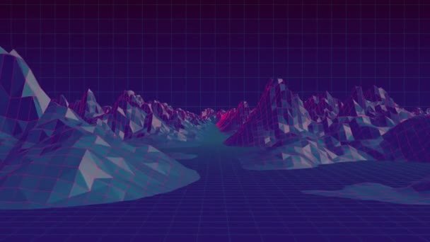 Digitally Generated Video Mountain — Stock Video