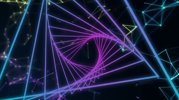 Vidéo numérique générée de lignes concentriques modernes 