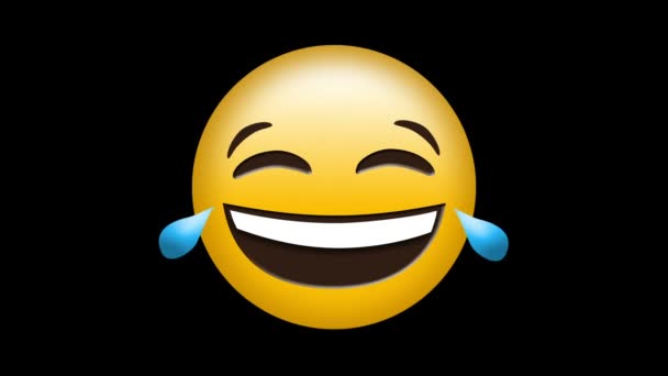 数字生成的笑脸 Emoji 表情概念视频 — 图库视频影像