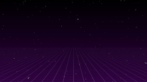 Digitally Generated Sparkling Lined Violet Background — Stock Video