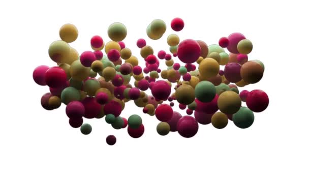 Digitally Generated Video Multicolored Bubbles — Stock Video