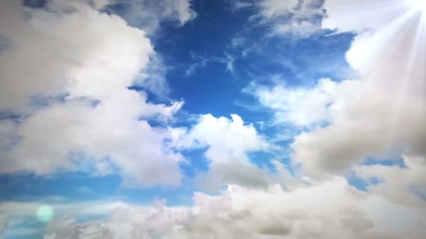 数字生成的天空和云概念视频 — 图库视频影像