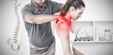 Vurgulanan ağrı boyun ayarlama yapıyor Doktor karşı