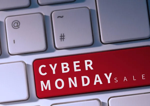 Cyfrowy Kompozytowy Cyber Poniedziałek Wyprzedaż Klawiaturze — Zdjęcie stockowe