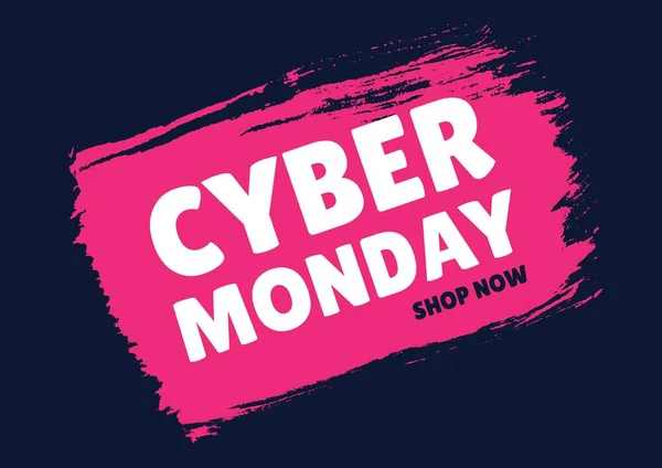Digital Composite Cyber Monday Sale Fuente Pink Splash —  Fotos de Stock