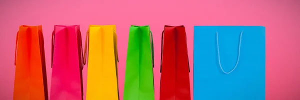 Shopping Bags Plain Pink Background — Stock Photo, Image