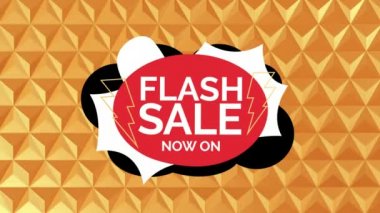 Dijital olarak oluşturulan video flash satışı işareti 