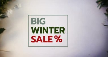 Kış indirimi Noel dekorasyonu 4k üzerinde dijital olarak oluşturulan video