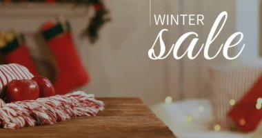 Kış indirimi 4k dijital olarak oluşturulan video