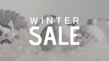 Kış indirimi Noel dekorasyonu 4k üzerinde dijital olarak oluşturulan video