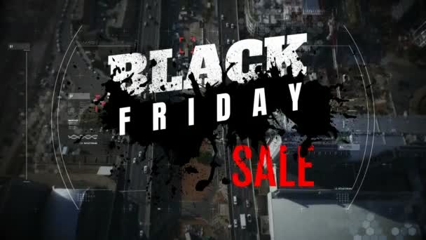 Digital Generiertes Video Vom Black Friday Sale — Stockvideo