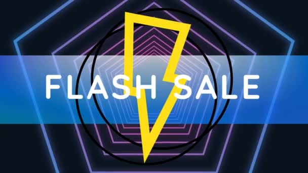 Vídeo Generado Digitalmente Del Signo Venta Flash — Vídeos de Stock