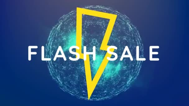 Digitalt Genererade Video Flash Försäljning Tecken — Stockvideo