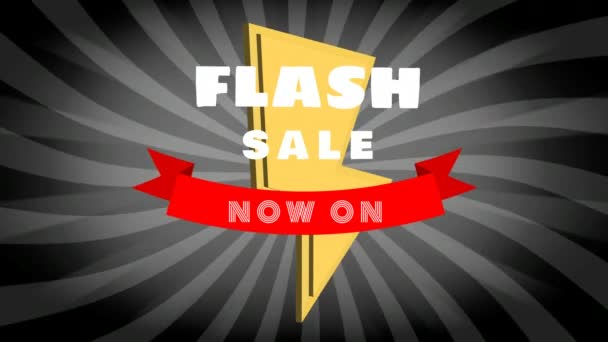 フラッシュの販売サインのデジタル生成ビデオ — ストック動画