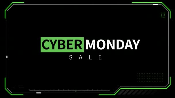 Digital Generiertes Video Von Cyber Monday Verkaufstext — Stockvideo