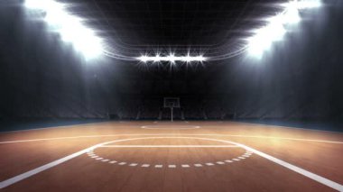 Basketbol Stadı seyirci ile dijital olarak oluşturulan video 