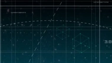 Geometrik arabirimi ekran dijital olarak oluşturulan video