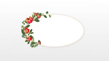 Çiçekler beyaz arka plan ile boş çerçeve 