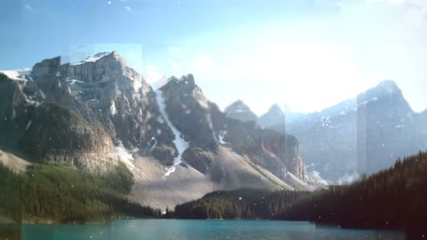 山脈と川の映像をデジタル生成 — ストック動画